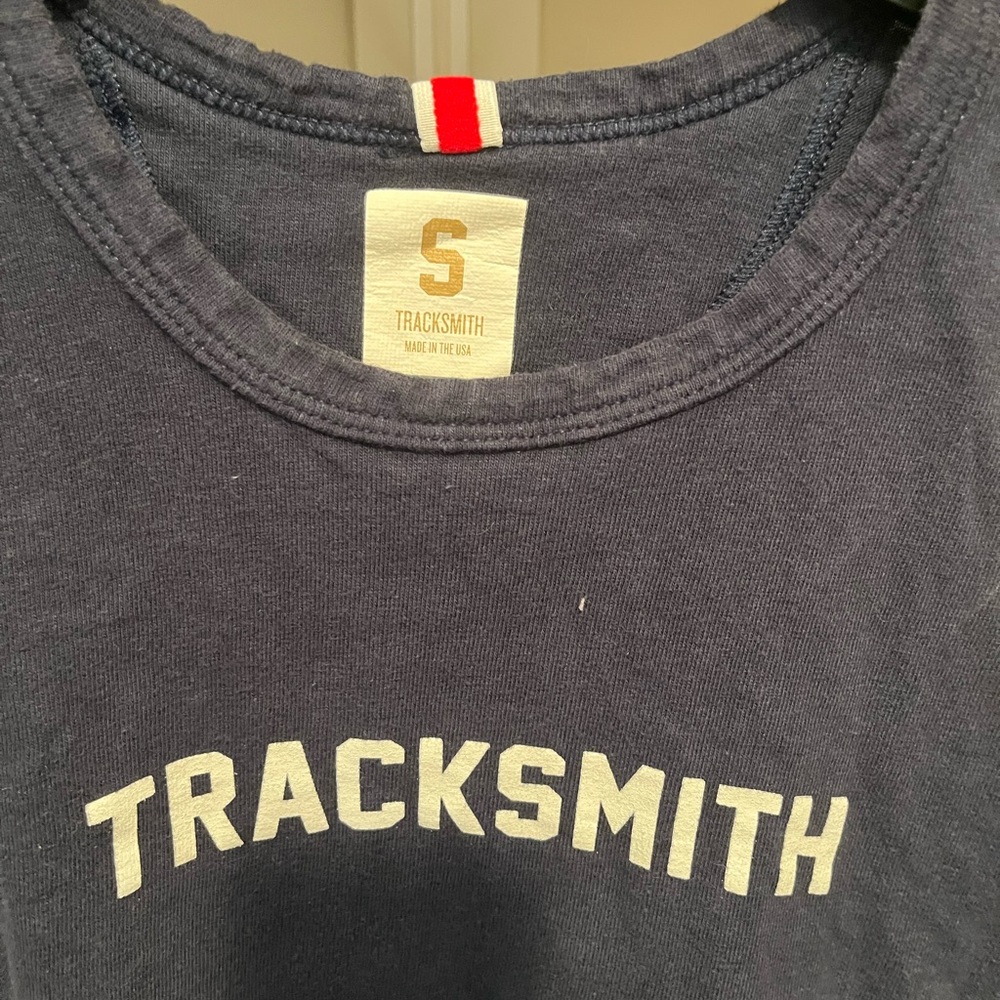 Tracksmith Dark Blue Crew Neck Muscle Tee - Picture 3 of 4